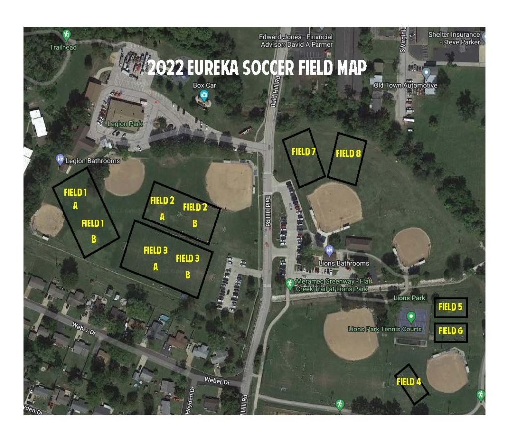 2022 Soccer Field Map Updated